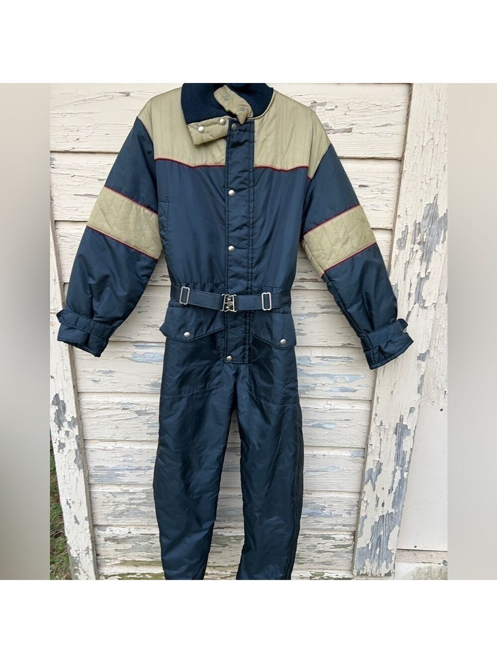 Vintage Walls Blizzard Pruf Insulated Coveralls Snow Ski Winter Jumpsuit 34-36